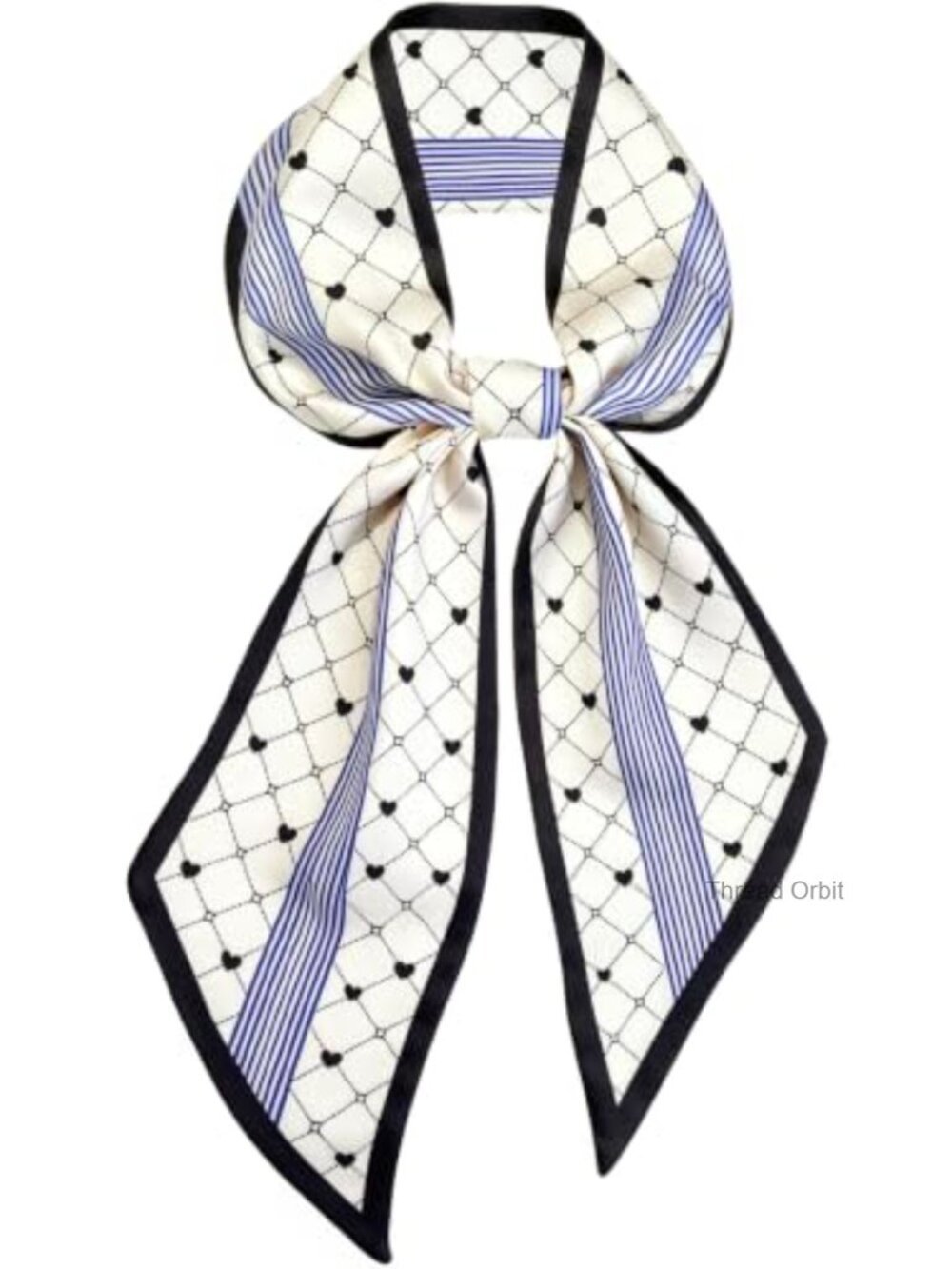 Satin Skinny Hair Scarf Neck Scarf Purse Accent Lightweight Womens